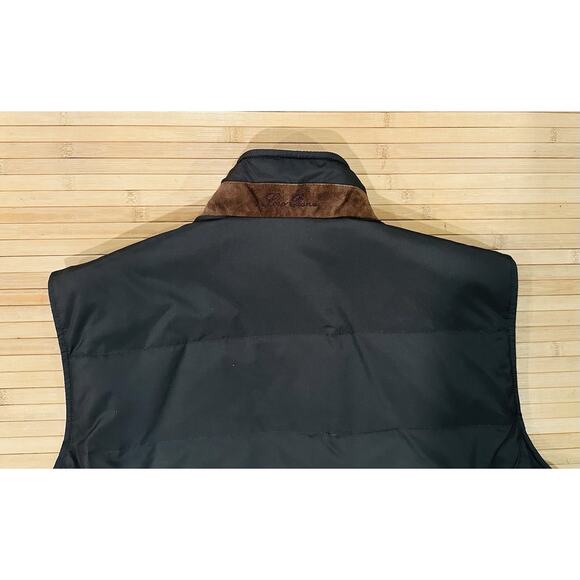 Loro Piana Nylon / Suede / Goose Down Vest Men’s XL Brown - $3995 Retail - Picture 4 of 16
